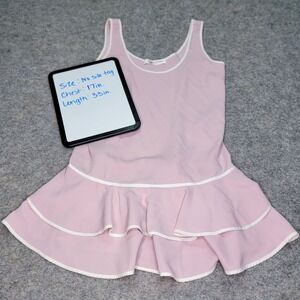 Amanda Uprichard Pink Ruffle Layered‎ Mini Dress Sleeveless Party Cocktail